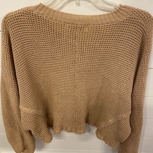 Tan crop sweater